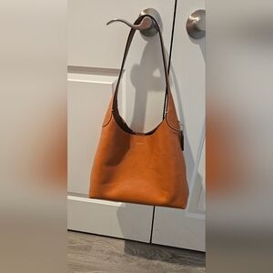 Coach Brooklyn 34 Toffee Camel Brown Leather Shoulder Bag